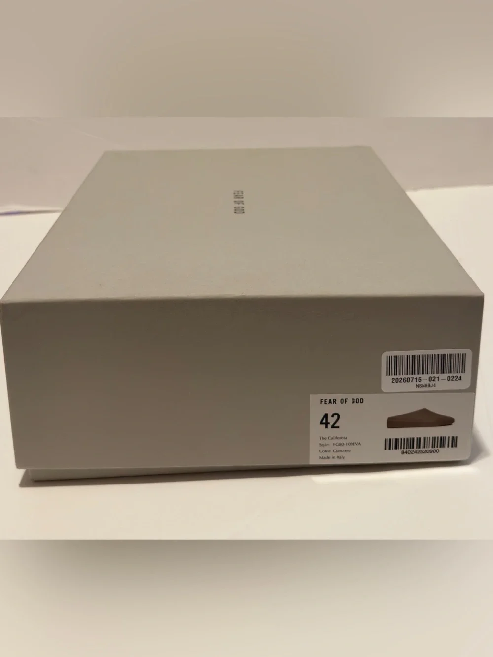 Fear Of God The California Cement Size 10 Mens Slides